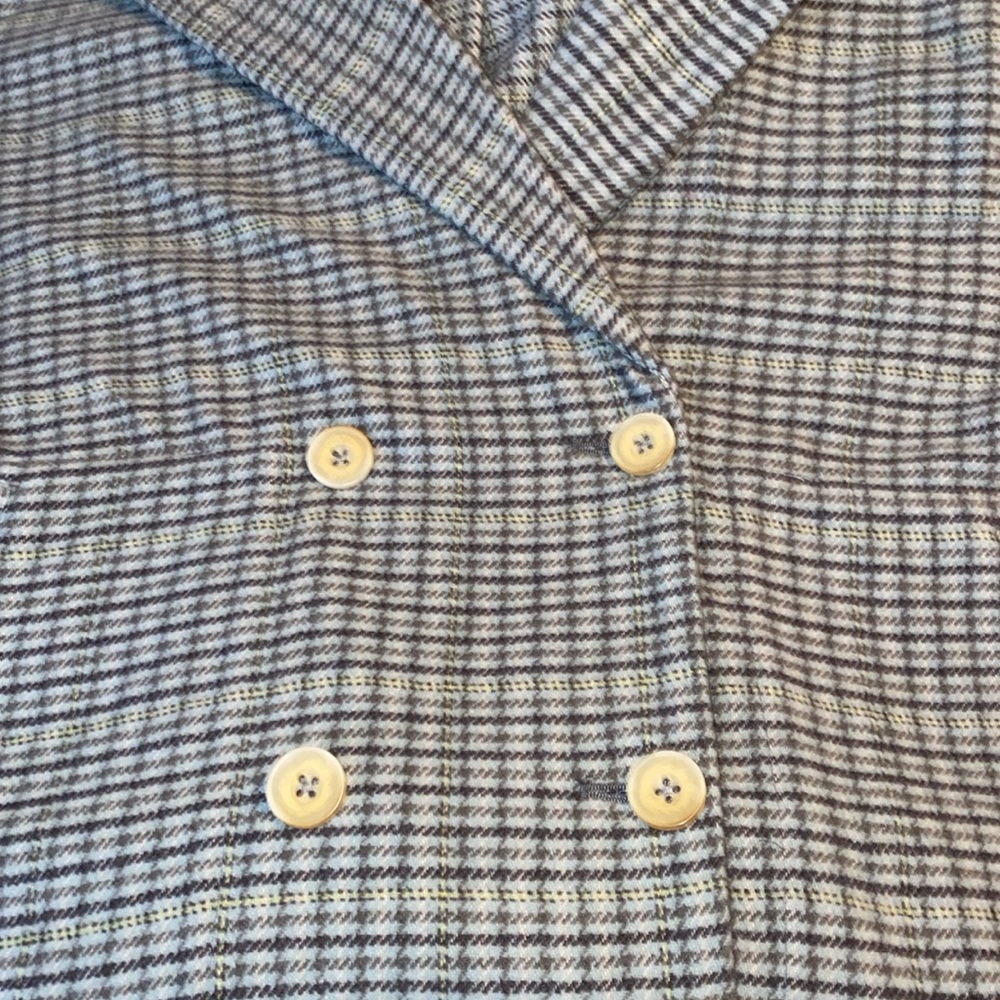 Free People WE THE FREE Liberty Duster Plaid Wool Blend Coat Size Small - Picture 7 of 9